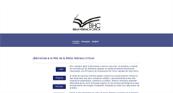 Desktop Screenshot of bibliahebraicacritica.org